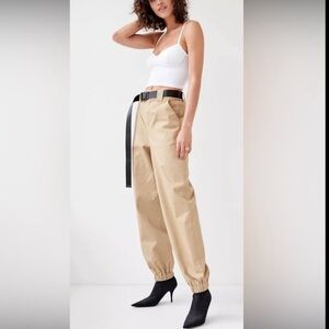 Aritzia Tan High-Waisted Pants